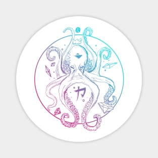 Dual Color Crown Octopus Magnet